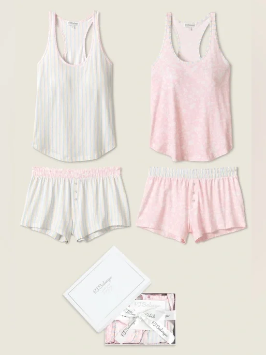 PJ Salvage Mix & Match Floral & Stripe Gift Set in Box NWT Size XL - Picture 3 of 9